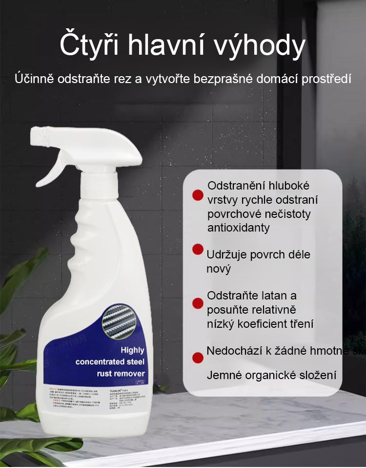 Před a po použití odstraňovače rezi