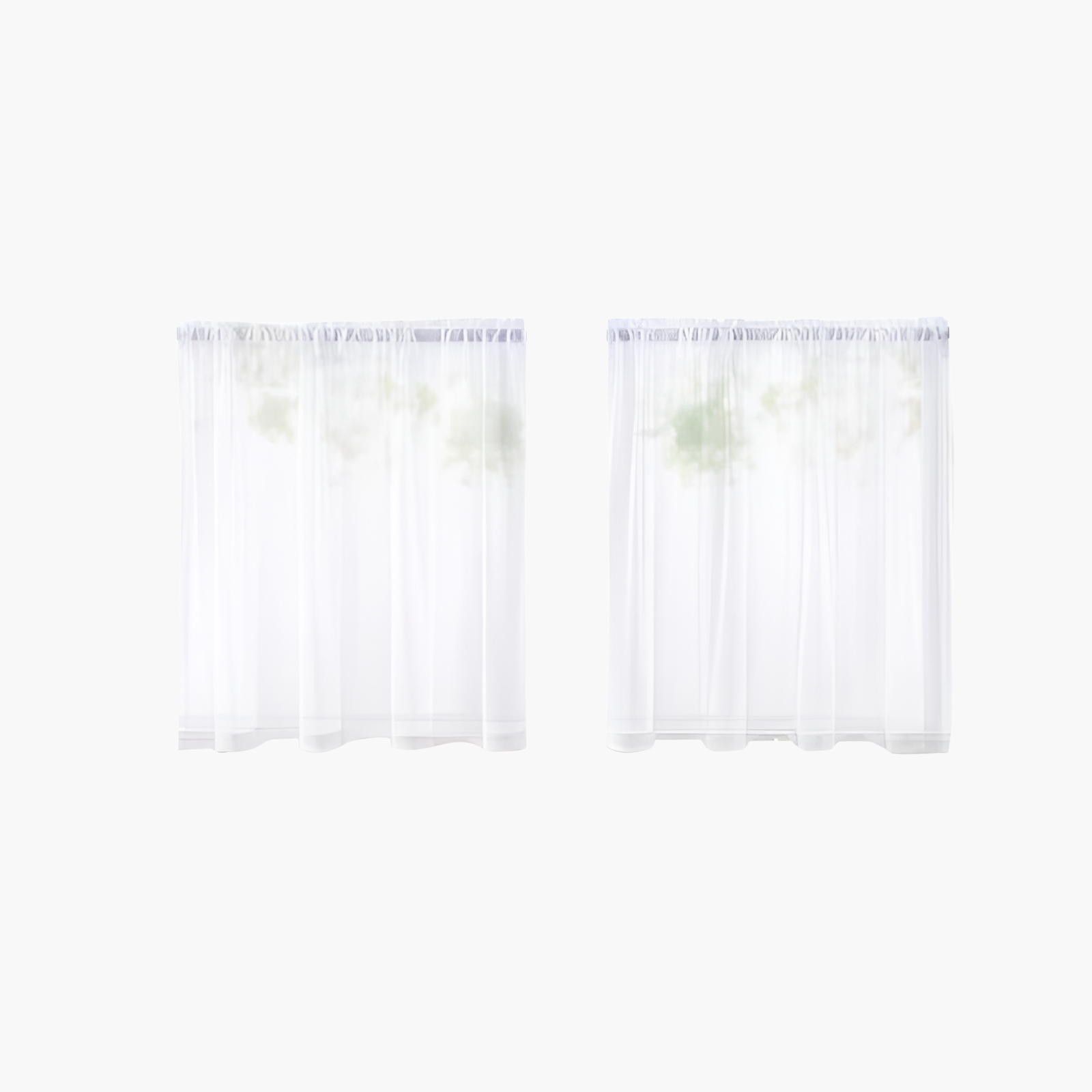 純色トリロンショートカーテン