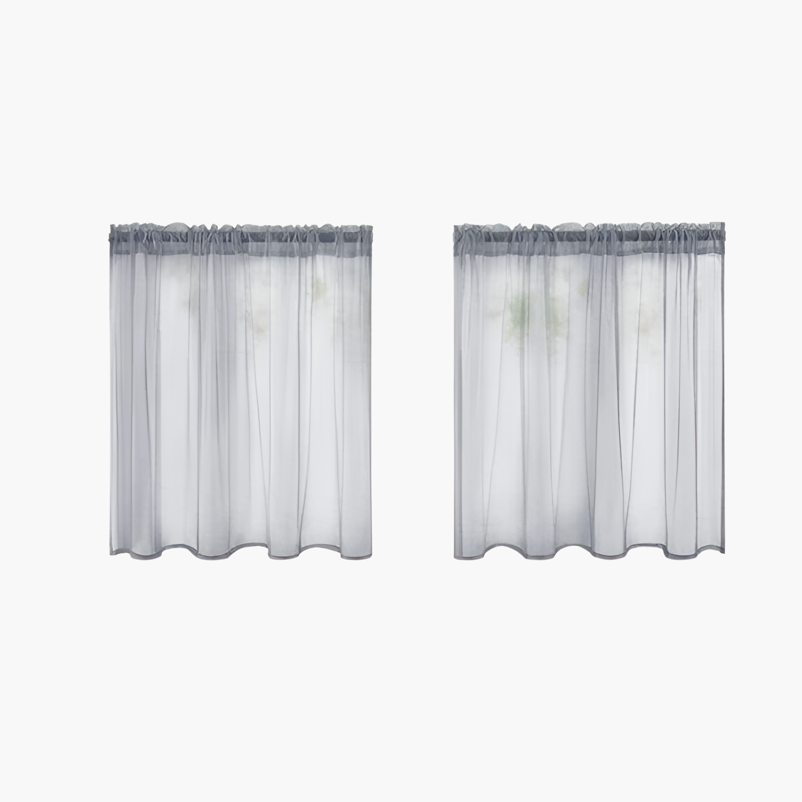 純色トリロンショートカーテン