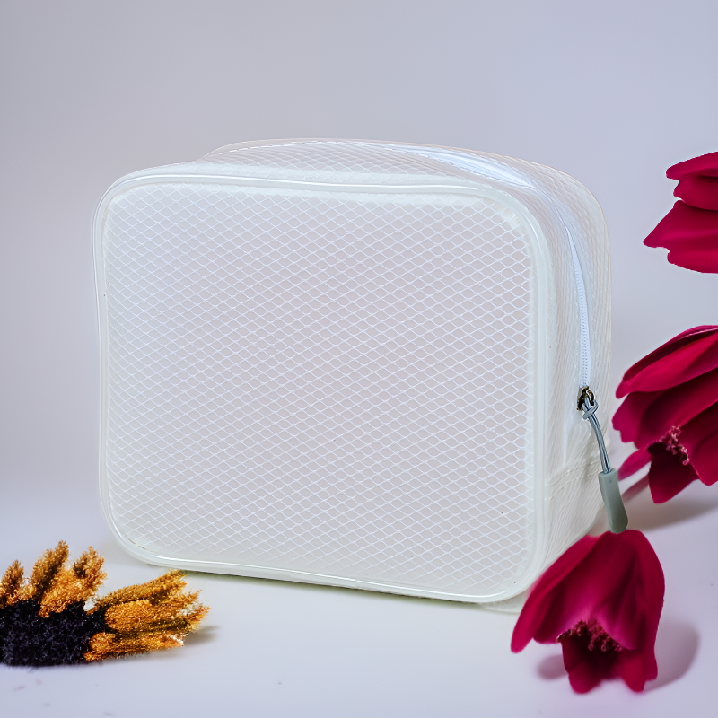 삼단 더블 지퍼 비주얼 대용량 파우치