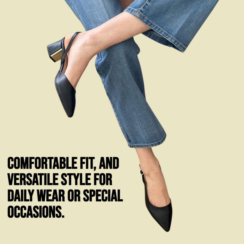 New thick toe pointed high heels
