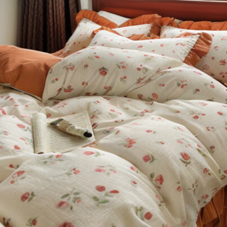 田園風床裙款四件式雲