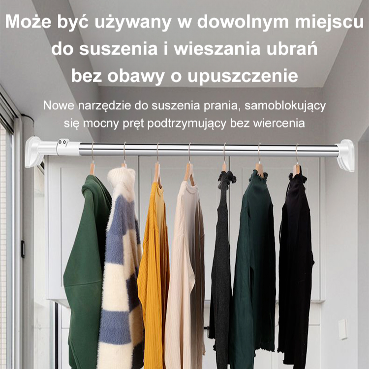 [Gorąca sprzedaż ponad 20000 sztuk] Rozciągany wieszak na pranie bez wiercenia