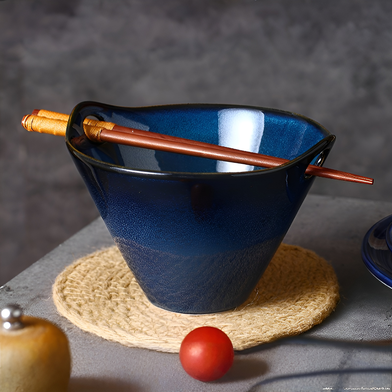 日本製窯焼きラーメン鉢の正面画像