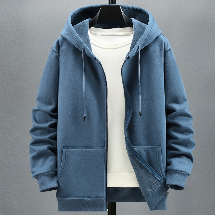 裏起毛ジップアップパーカー