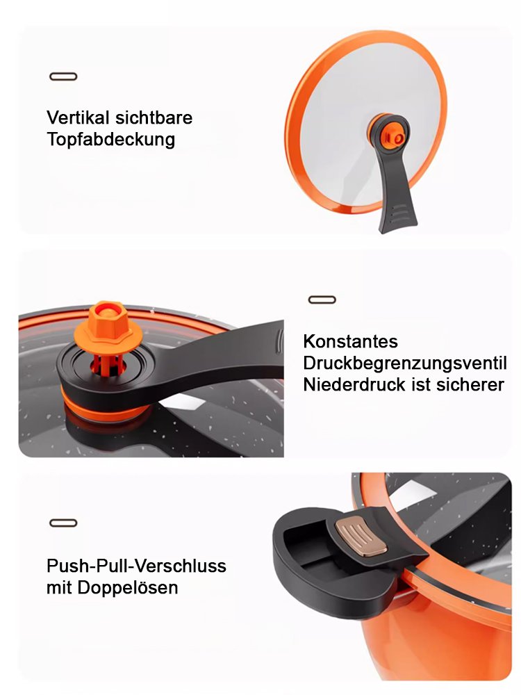 Schnellkochtopf mit großem Fassungsvermögen