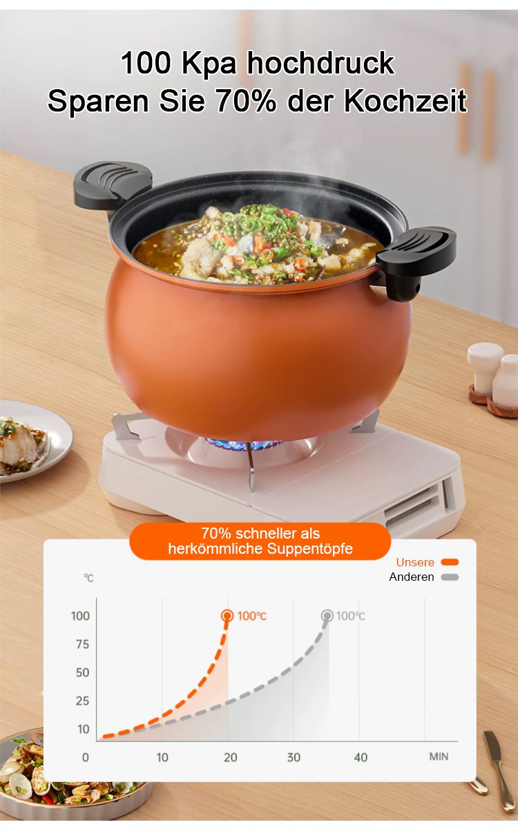 Detailansicht des Niedlichen Dicken Mikrodruckkochtopfs