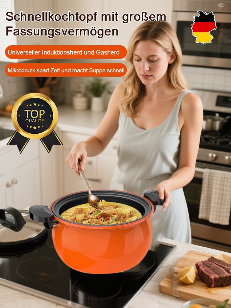 Schnellkochtopf mit großem Fassungsvermögen