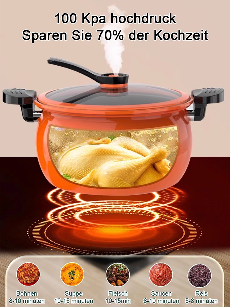 Schnellkochtopf mit großem Fassungsvermögen