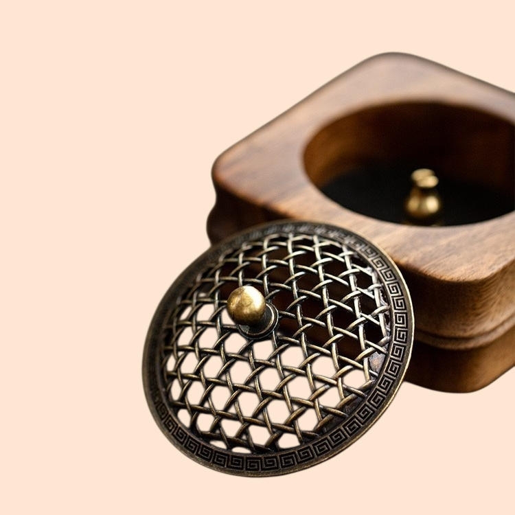 Household aromatherapy ornaments walnut incense stick plate