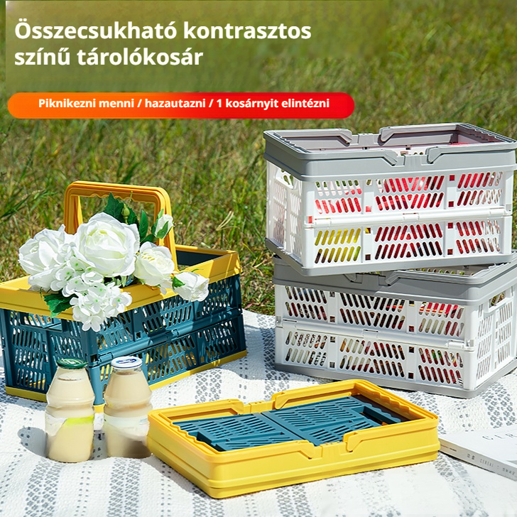 Hordozható Összecsukható Tároló Bevásárlókosár