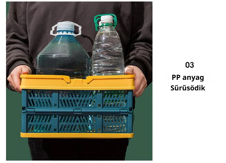 Strapabíró anyagból készült összecsukható kosár