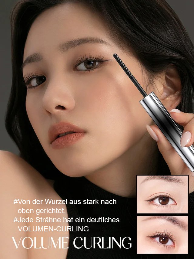 Schweißresistente, abstreifsichere, kräuselnde Wimperntusche 