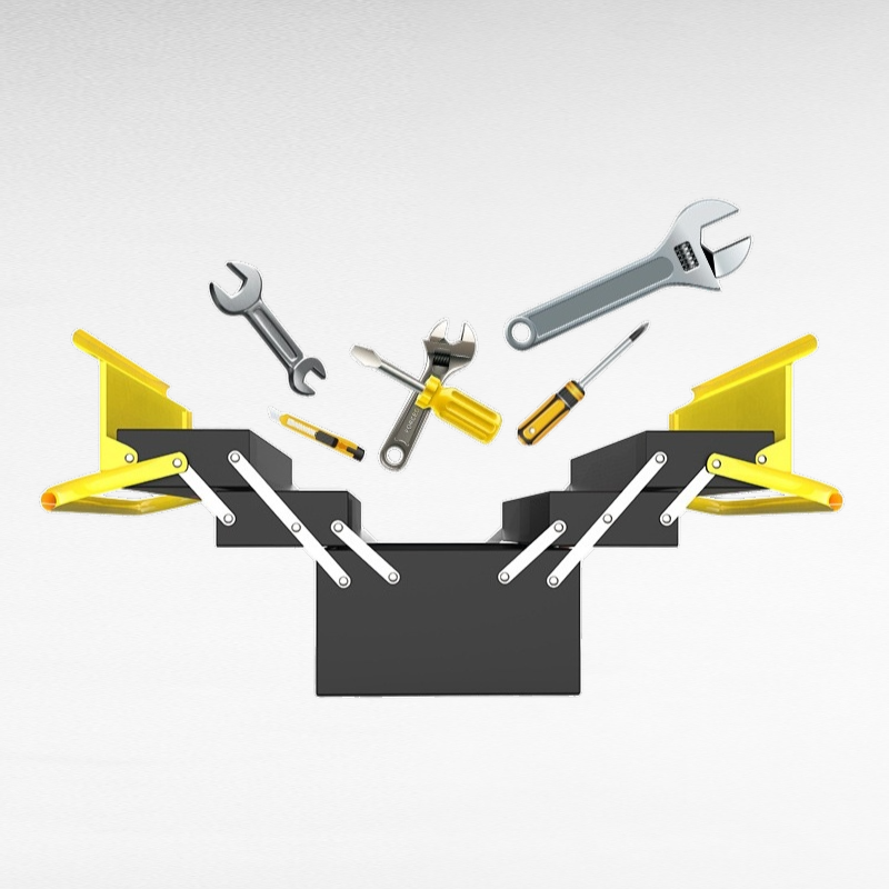 ポータブル折りたたみ式ハードウェアツールボックス