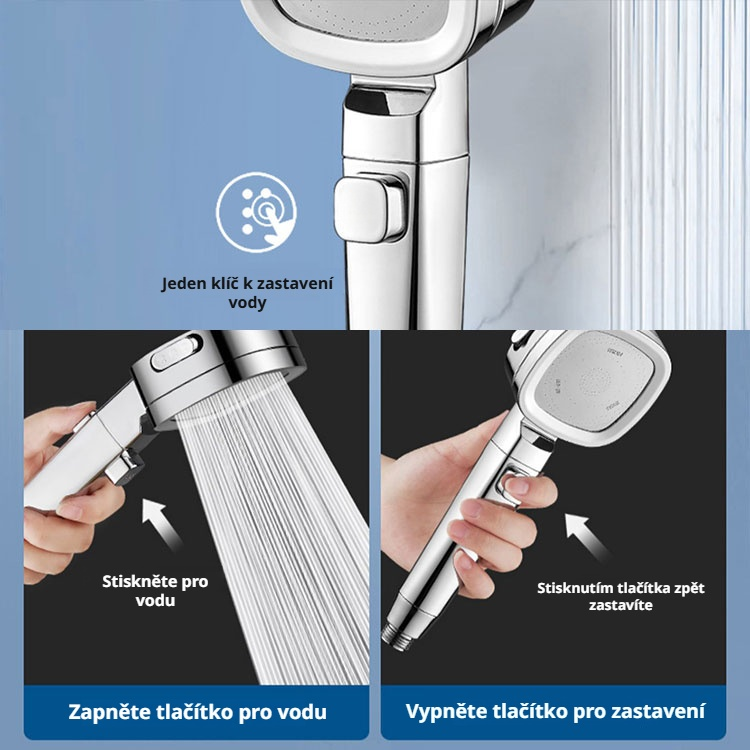 Čtvercová tlaková sprchová hlavice