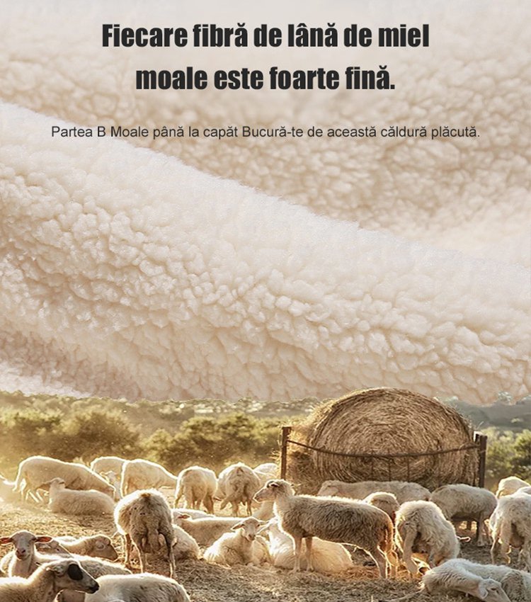 O haină din lână de miel în două culori