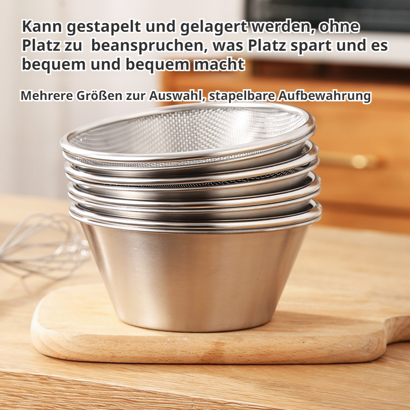 Mini 304 Edelstahl Abtropfschale Filter Obstkorb Abtropfkorb Essenszubereitungsschüssel Becken Reisw