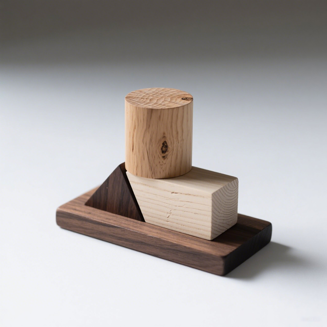 Detalle de la textura de madera de nogal en la escultura