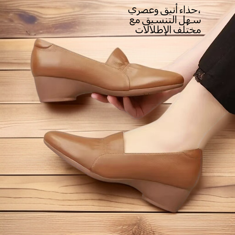 أحذية جلدية لينة الوحيد