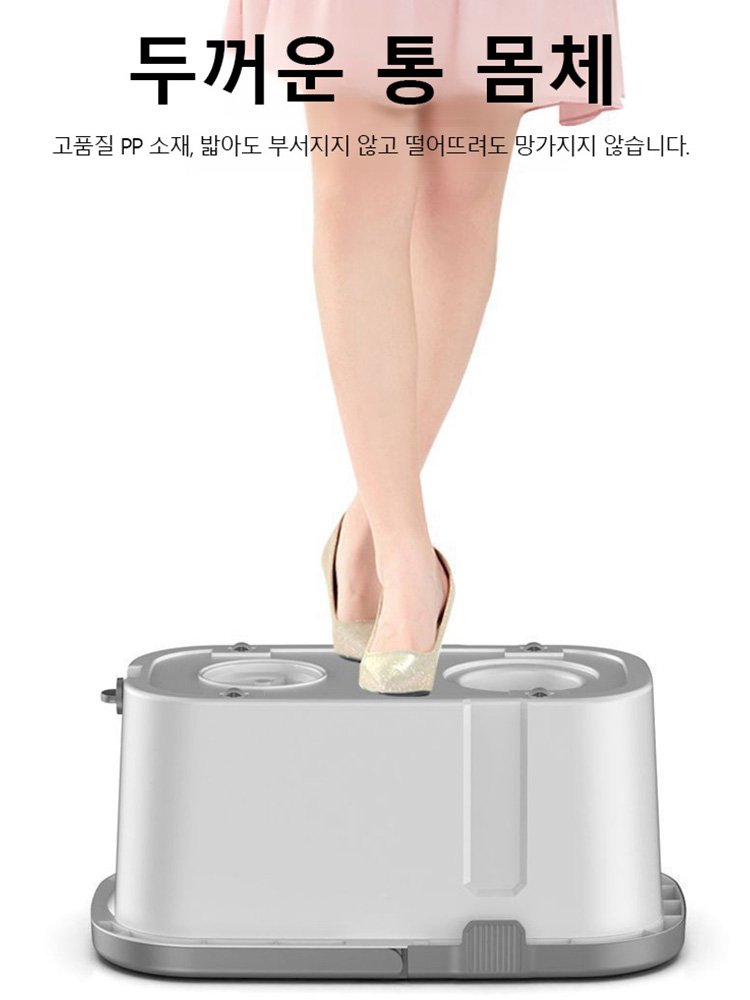 【부유 회전】손 세탁이 필요 없는 대걸레+탈수통 세트
