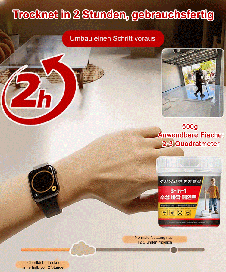 Wasserbasierte Epoxidharzbodenbeschichtung mehrfarbig