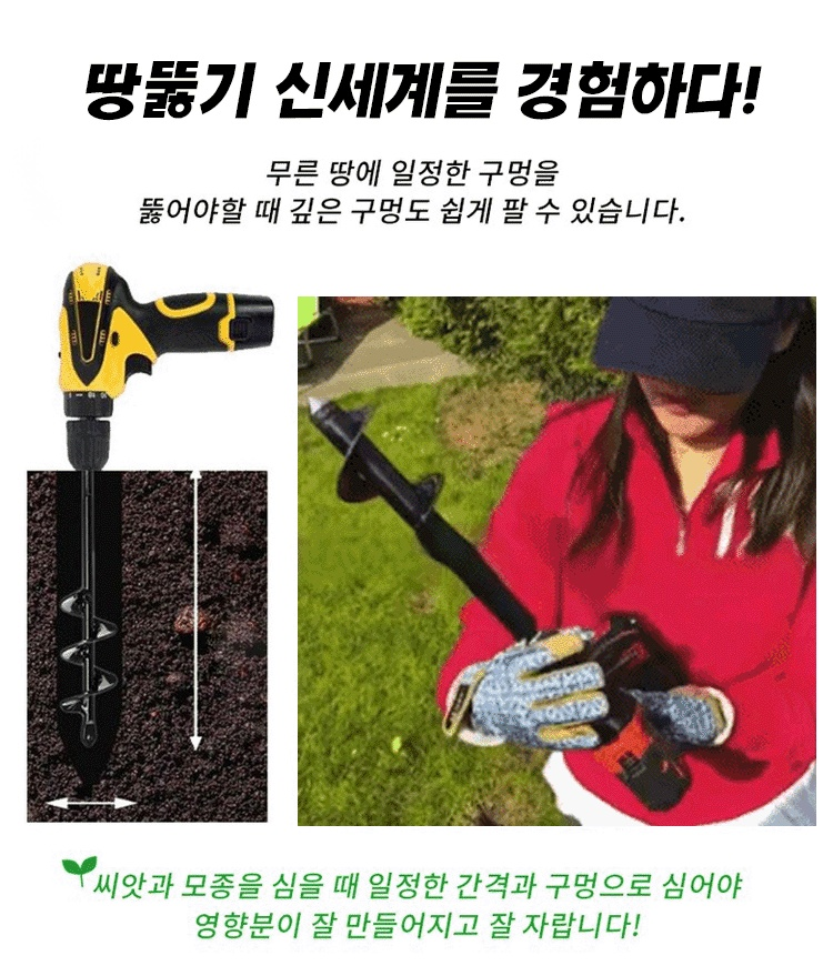 스파이럴 땅파기 드릴 비트