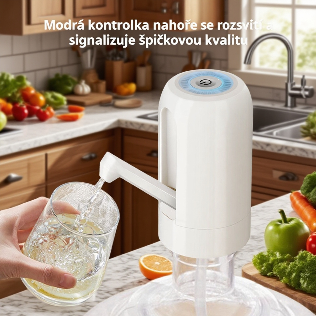 Velkokapacitní vodní dávkovač s odnímatelným tlakem, kompatibilní s různými lahvemi