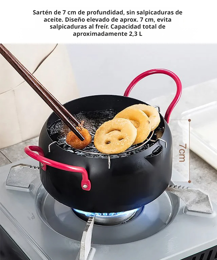 Japanese style tempura non-stick pan small frying pan