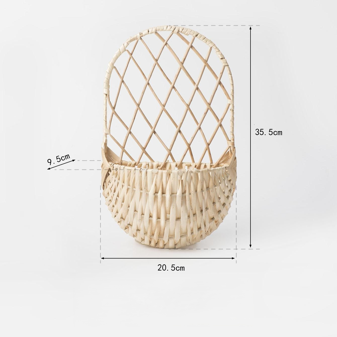 Handmade willow flower basket imitation rattan storage rack hanging rattan flower pot home gardening