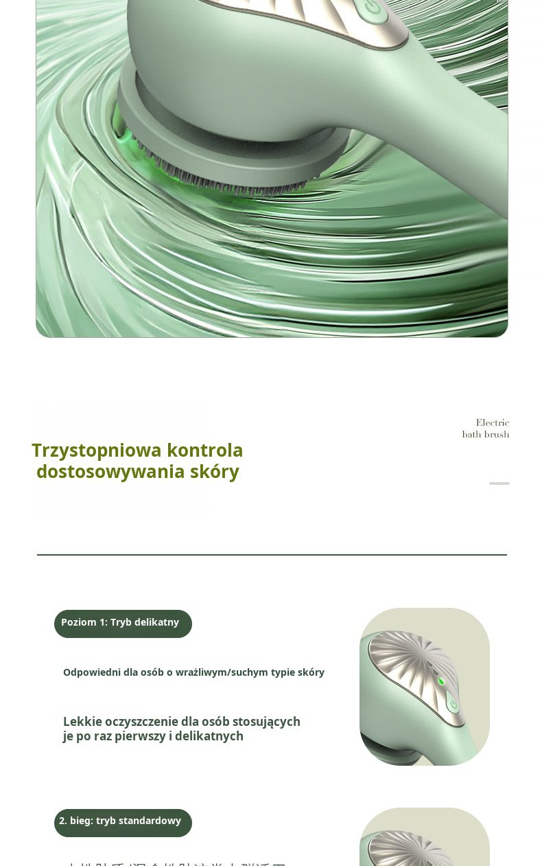 Łatwa w użyciu szczotka do kąpieli dla każdego