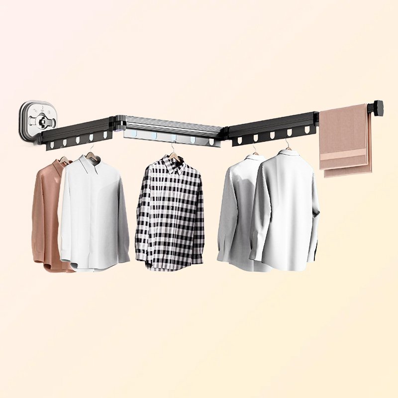 알루미늄접이식건조대 빨판식 벽걸이 벽걸이 베란다신축건조대 펀치 프리 행거