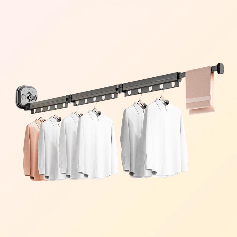 알루미늄접이식건조대 빨판식 벽걸이 벽걸이 베란다신축건조대 펀치 프리 행거