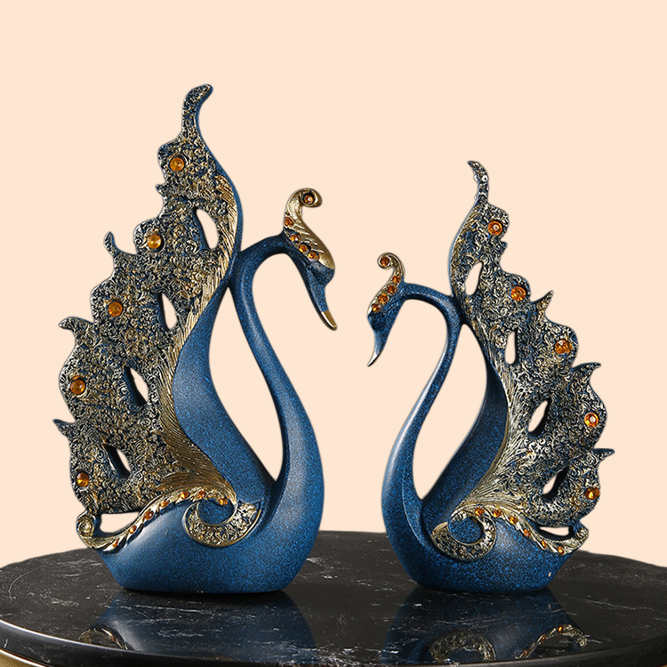 樹脂製の白鳥のホームデコレーション