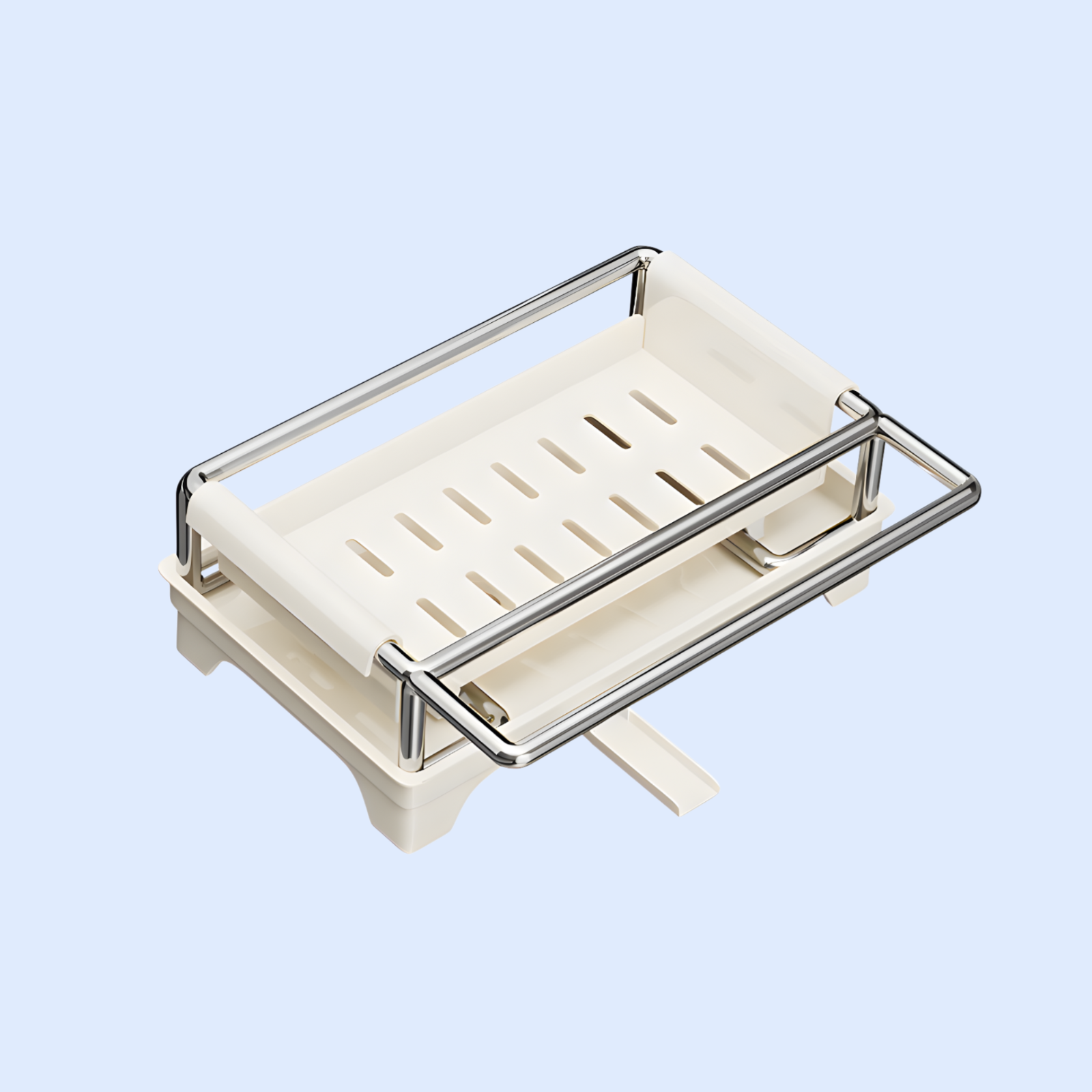 ステンレス製キッチン収納、排水ラック、雑巾置き、蛇口、野菜シンク、食器洗いシンク、備品収納、工芸品