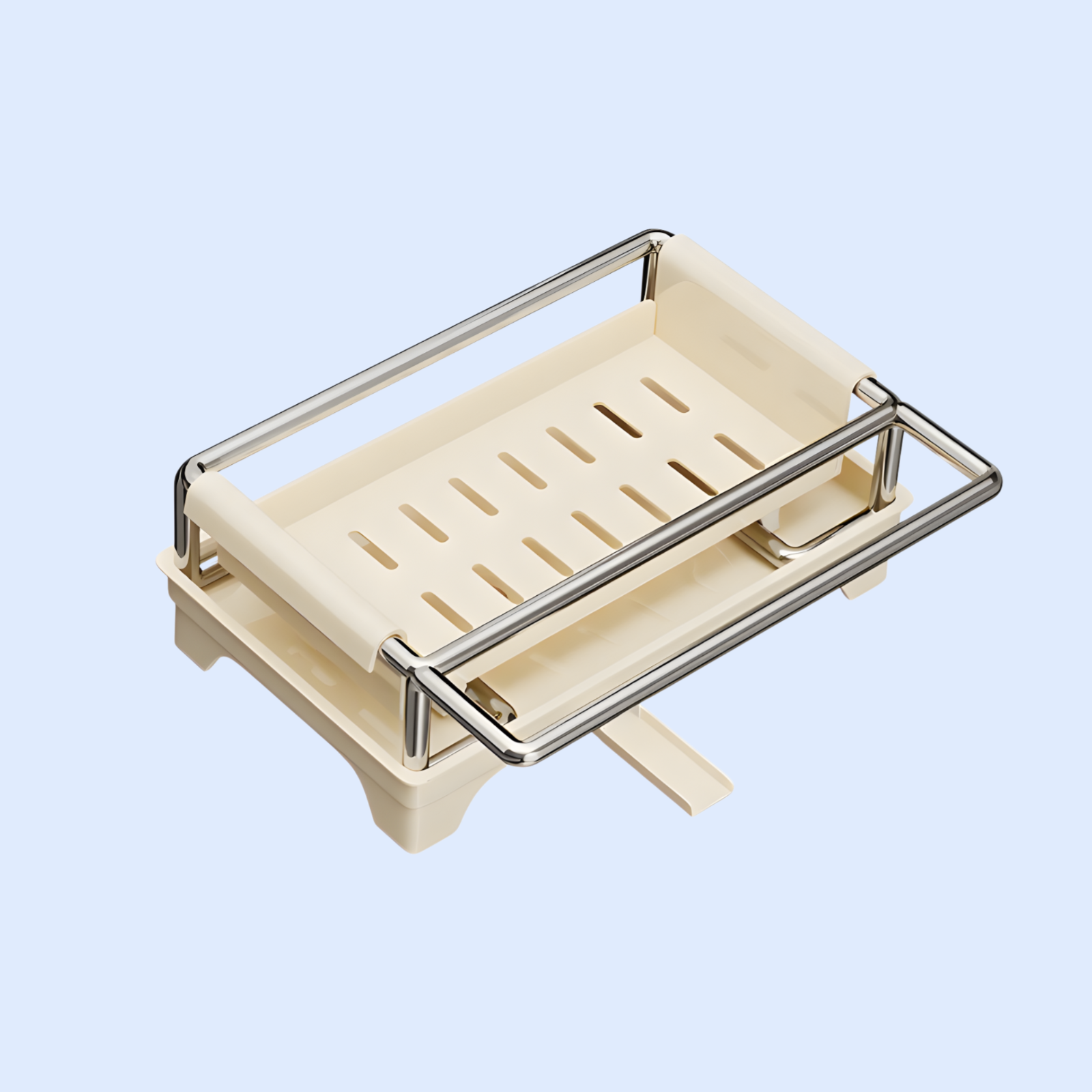 ステンレス製キッチン収納、排水ラック、雑巾置き、蛇口、野菜シンク、食器洗いシンク、備品収納、工芸品