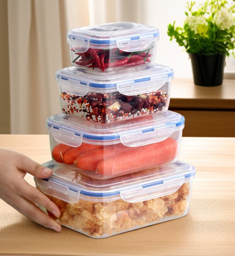 신선도 유지함 뚜껑 닫은 상태