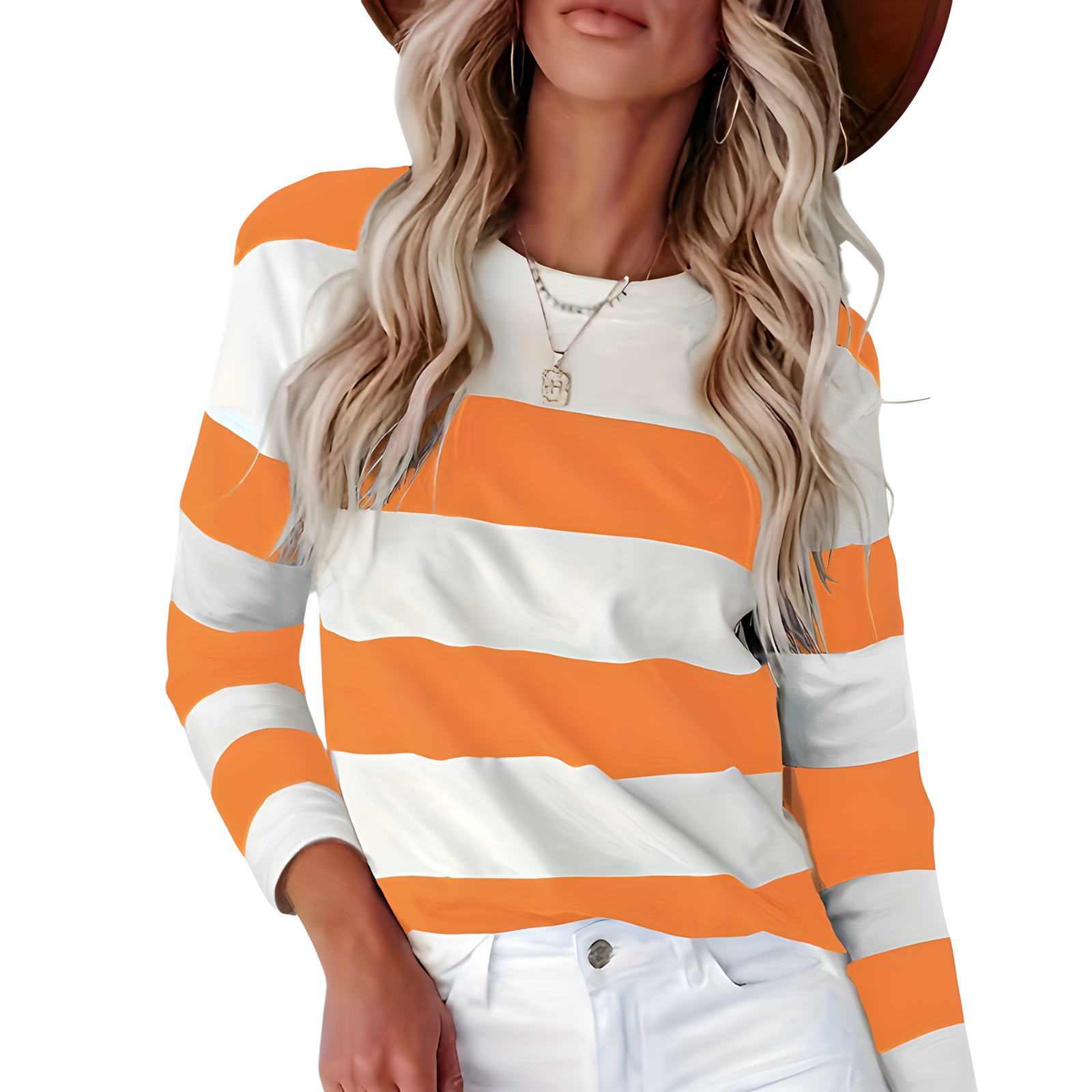 レディース カラーブロック ストライプ トップス オーバーサイズ 秋 長袖 スウェット 2024 ファッショナブルなラウンドネック プルオーバー トップス 春と秋の新しいファッション ストライプ プリ