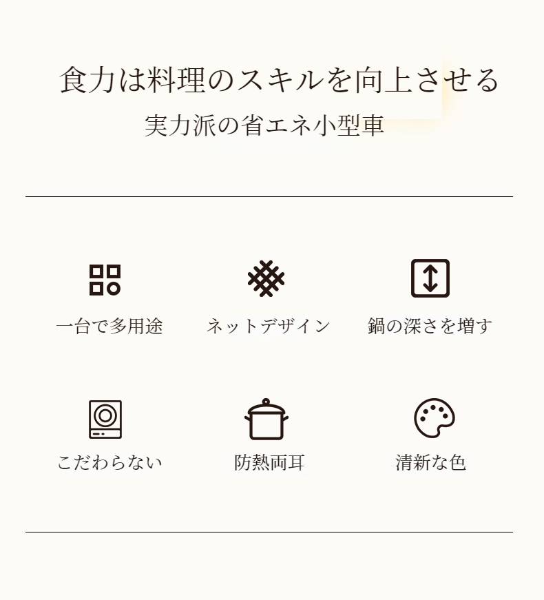 クリーマーフライヤー機能を持つフライパンのディテール