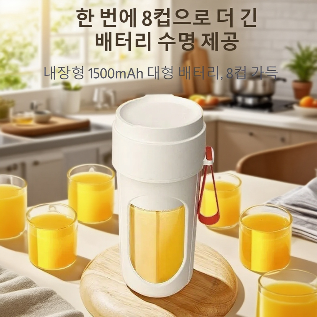 가정용 충전 소형 착즙컵 다용도 휴대용 주스컵 한 잔 더블 커버 무선 착즙컵