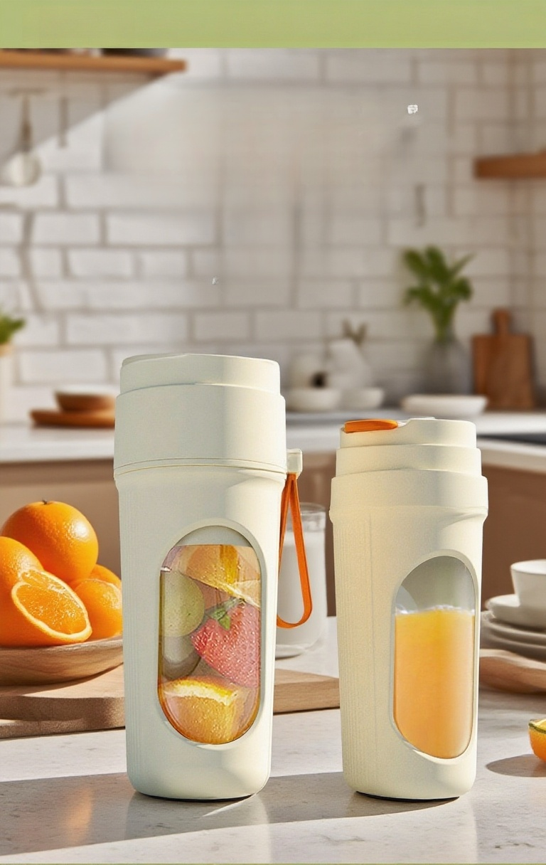 다용도 주스컵 더블 커버 디자인