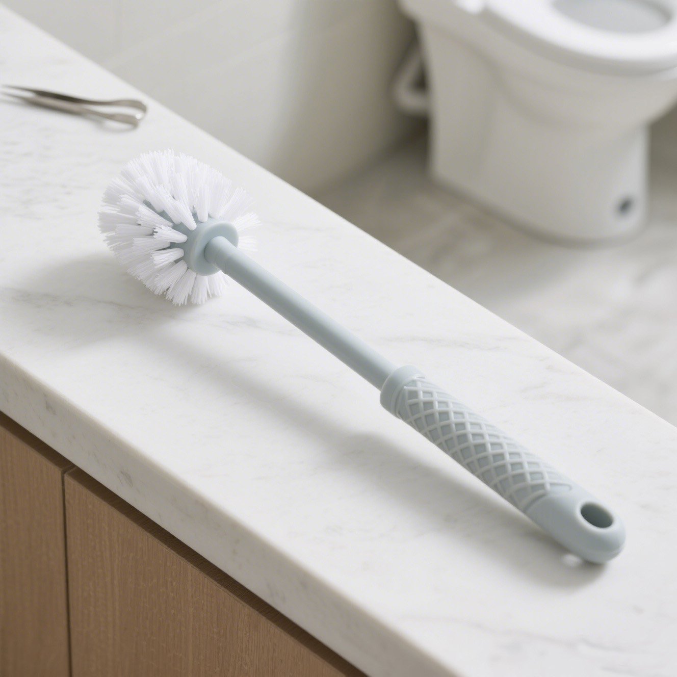 シンプルグレー・トイレ清掃ブラシ