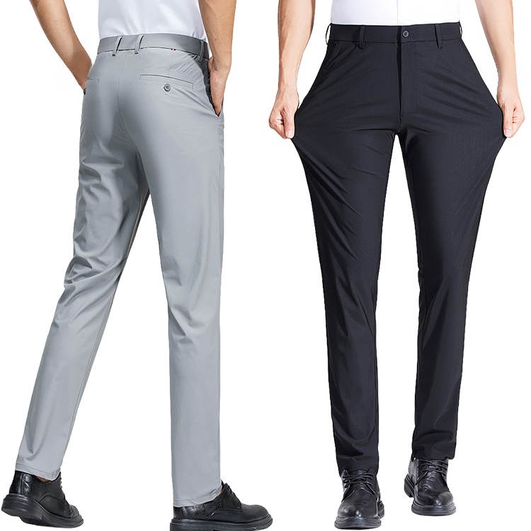 薄手メンズスラックスパンツ 伸縮性抜群 涼感 快適