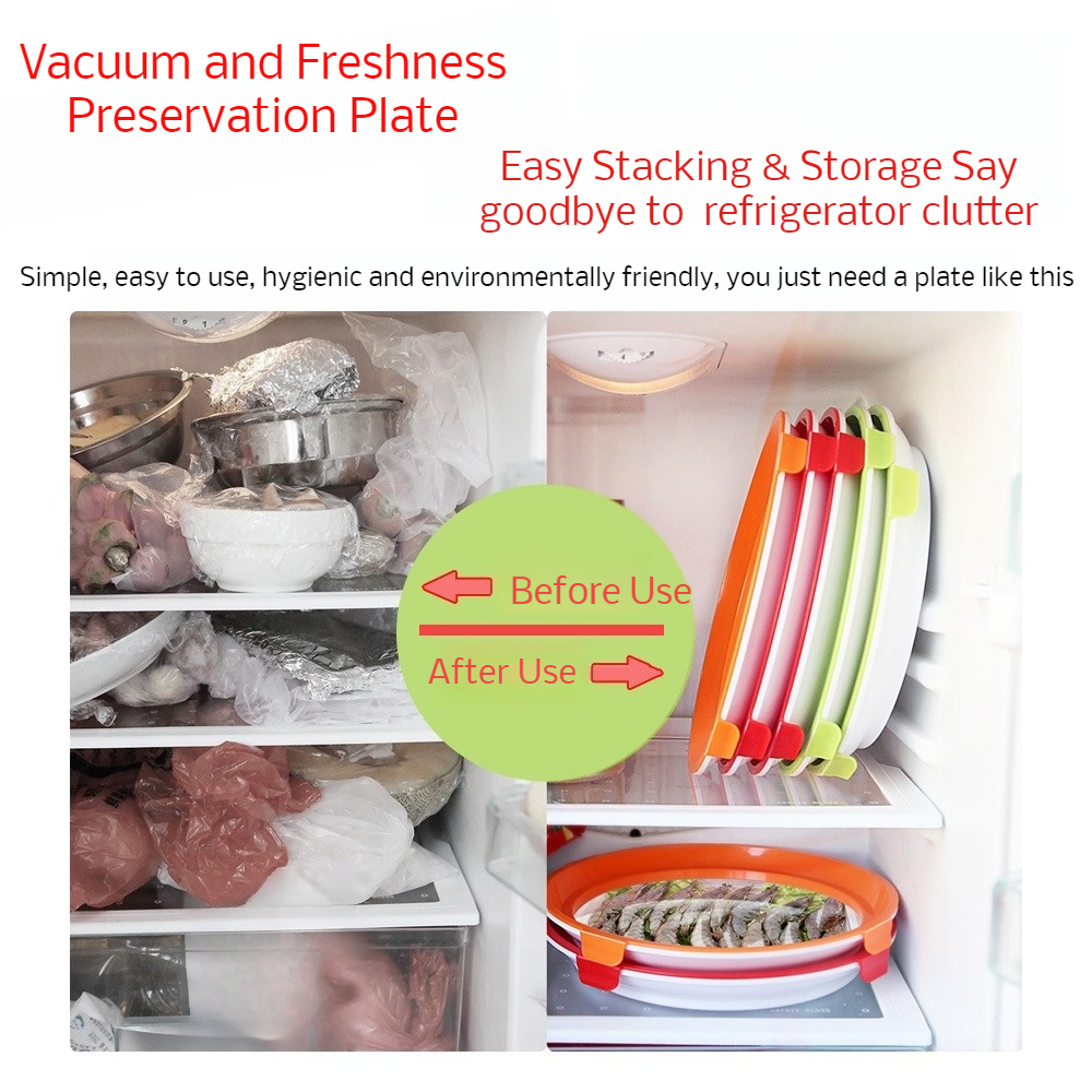 Stackable Vacuum Organizer for Fridge