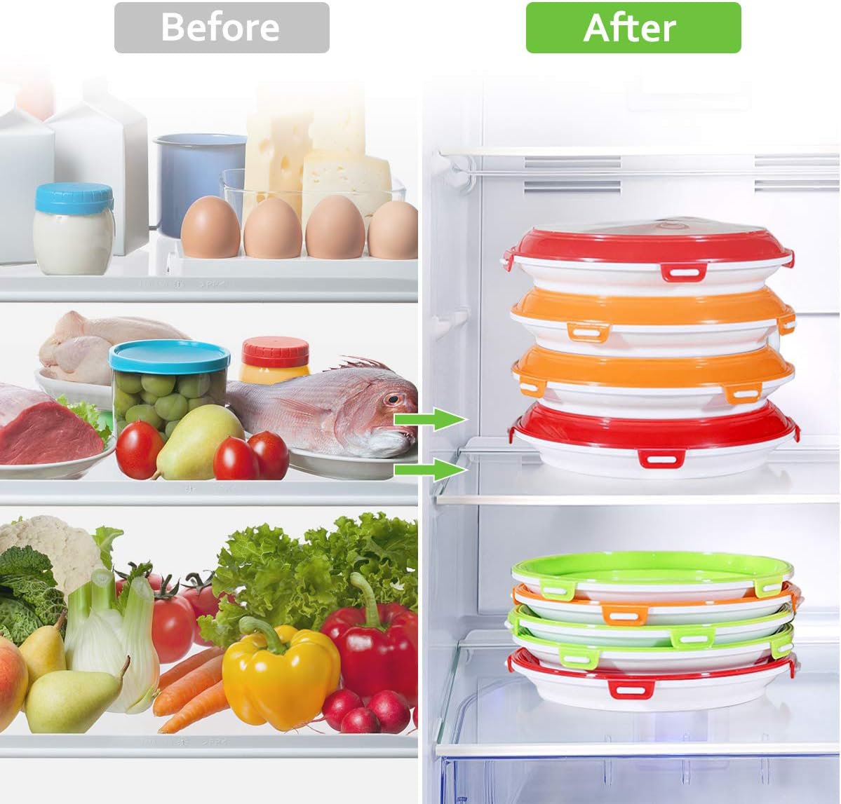 Round Food Preservation Tray Keeps Food Fresh