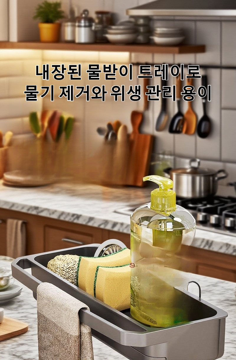 드릴 없이 간편하게 설치되는 배수대