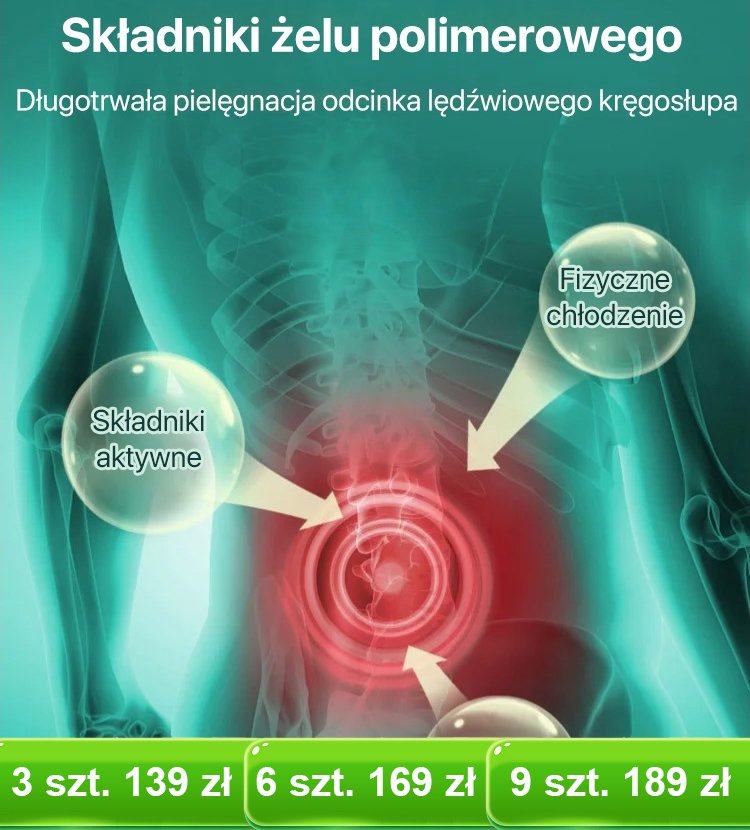 Żel do zimnego kompresu na kręgosłup lędźwiowy APGAR