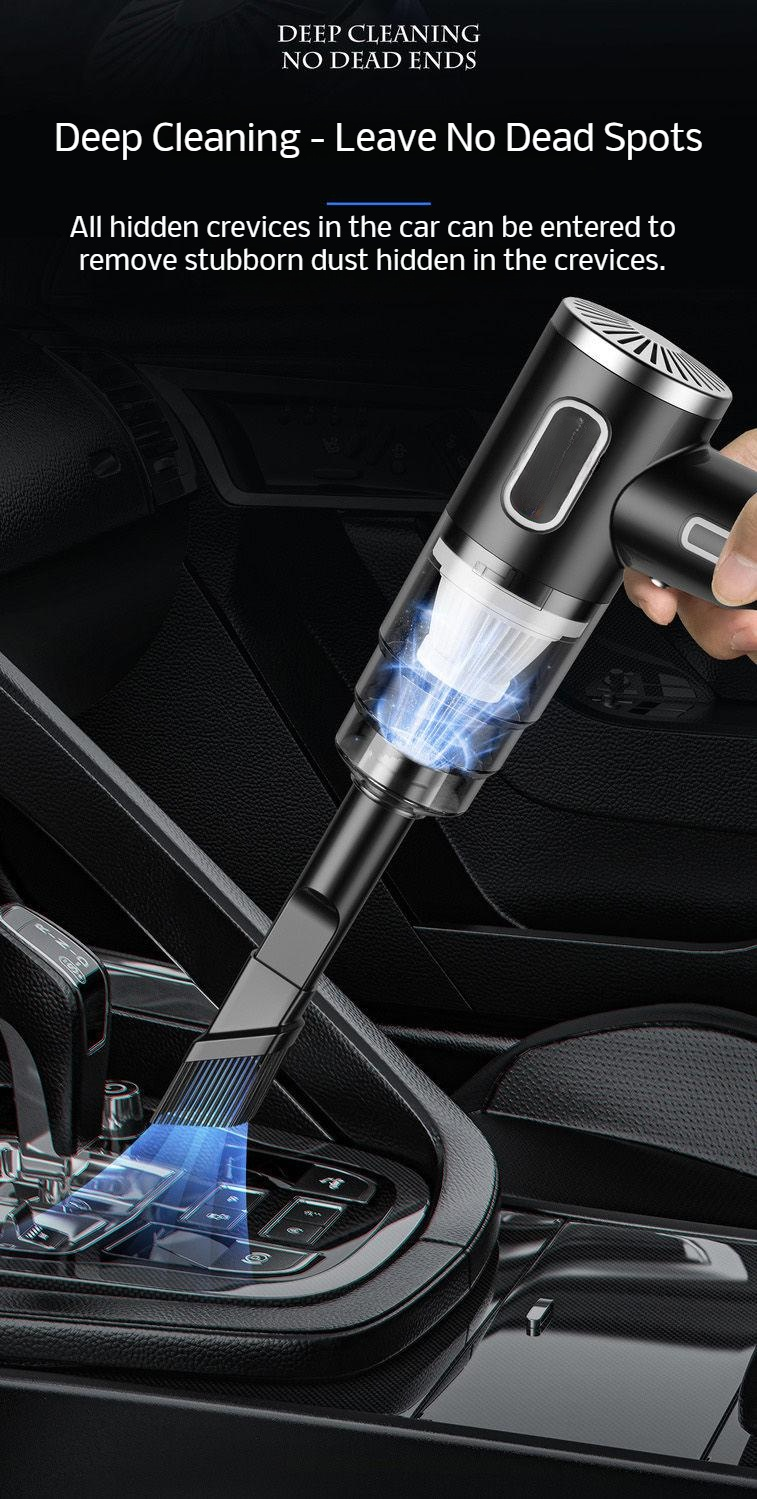 Easy-to-use compact vacuum cleaner for automobile