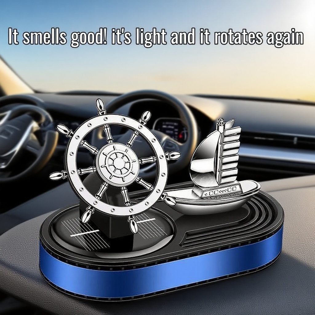 Solar powered car aromatherapy ornament