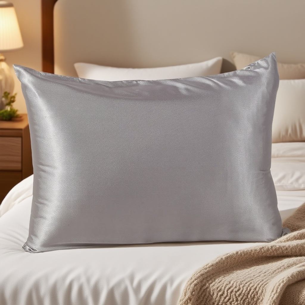 高檔純色真絲枕套
