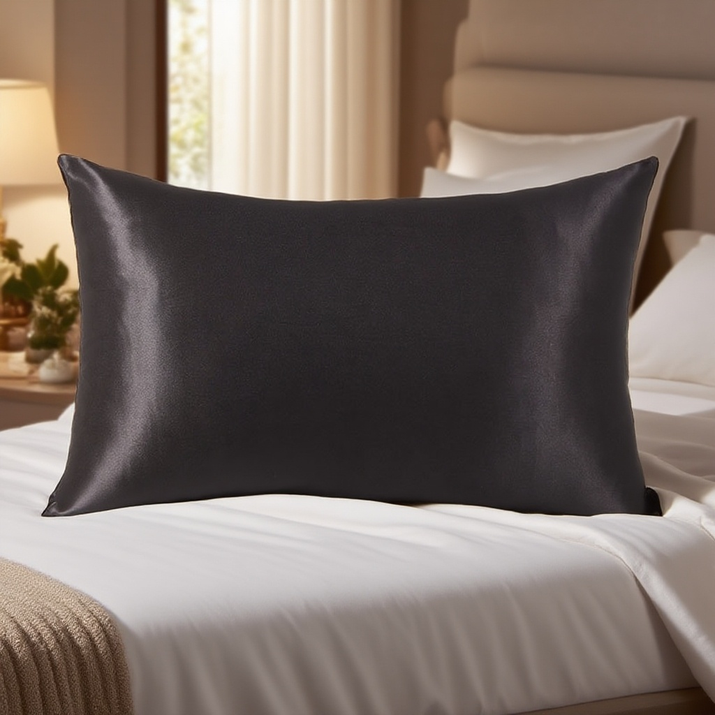 高檔純色真絲枕套